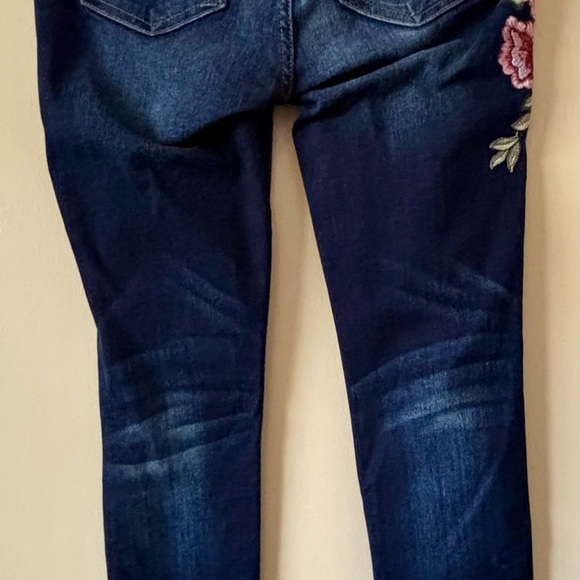 KUT| Kut from the Kloth Luxury Denim Embroidered Distressed Blue Jeans Sz 4 - Picture 7 of 9